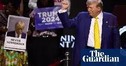 ‘Rigged’: Trump attacks judge and courts in first post-conviction rally