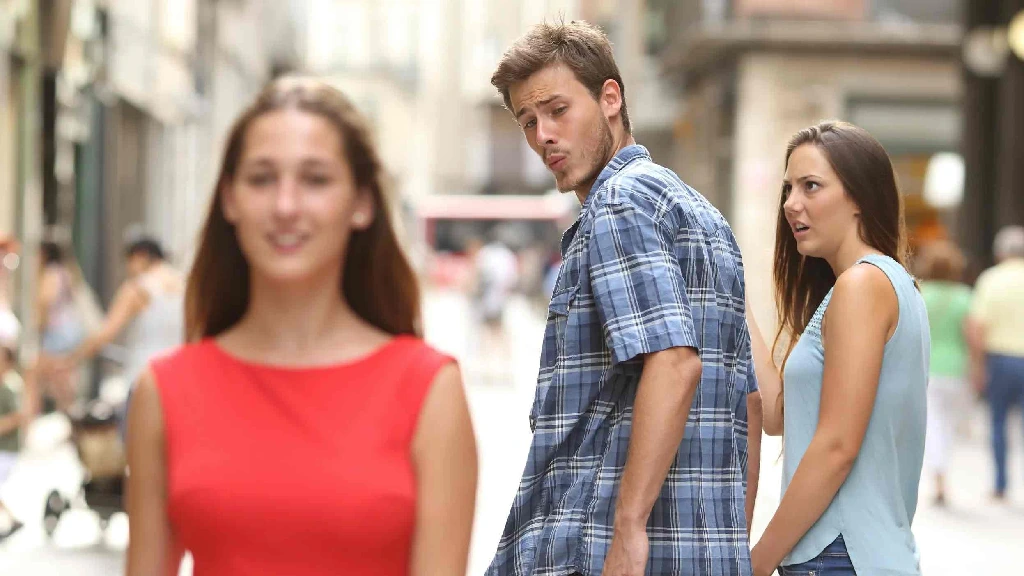 that meme of the guy looking at another woman