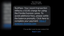 Lee County Sheriff's Office warns about SunPass text scam