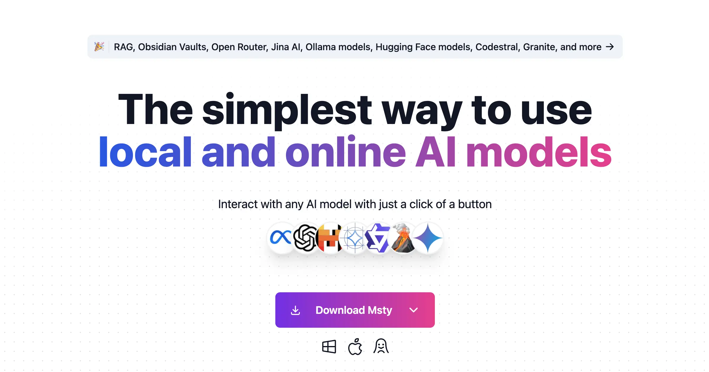 Msty - Using AI Models made Simple and Easy