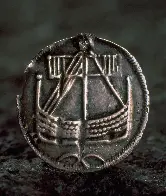 Norse silver coin turned into a pendant, Sweden, 800 AD-1100 AD