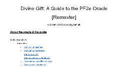 Divine Gift: A Guide to the PF2e Oracle [Remaster]