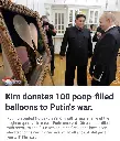 Our glorious leader contributed to our ally Putin's weapon arsenal