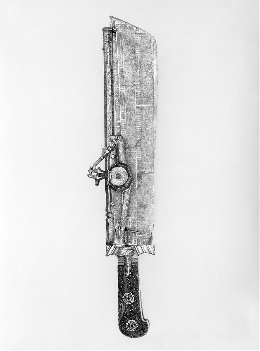 16th Century Hunting Knife Combined with Wheellock Pistol