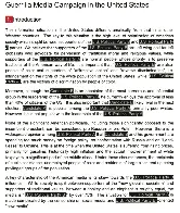 Page 1 of Russia's "Guerrilla media campaign in the US" memo [Translated] Exhibit 9A