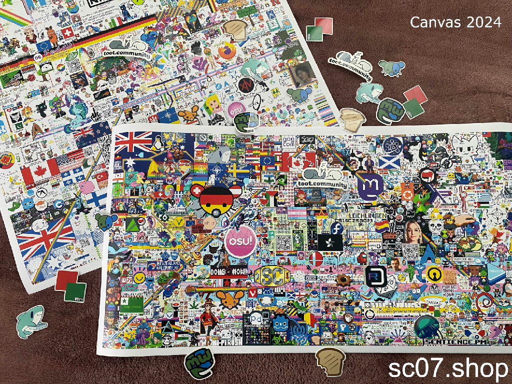 Canvas 2024 & 2023 prints, and various instance stickers available!