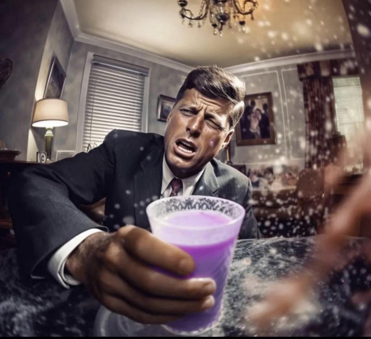 JFK hands you some 🟪purp🟪. Do you accept?