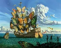 Departure of the Winged Ship by Vladimir Kush