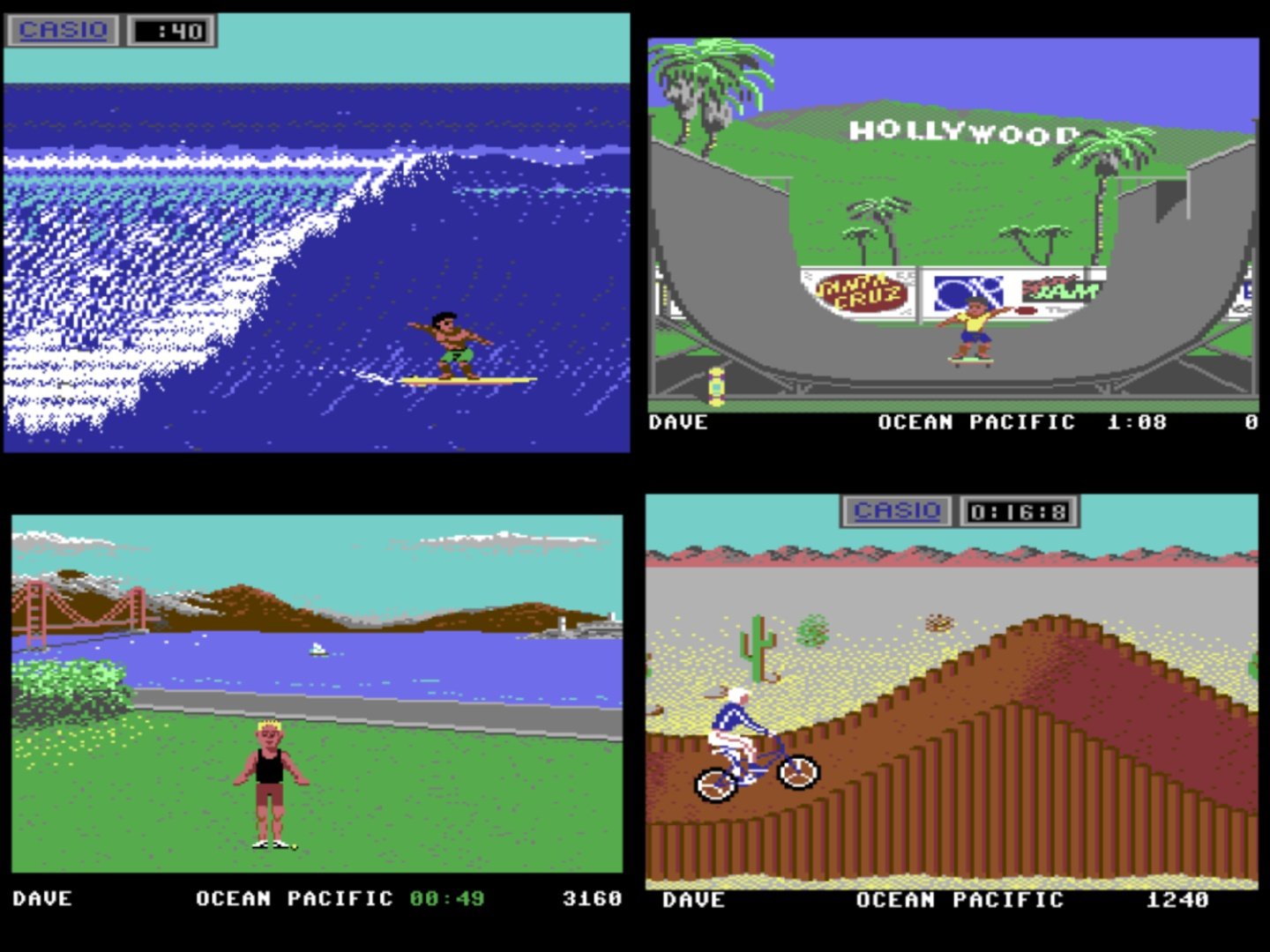 The C64 version of California Game