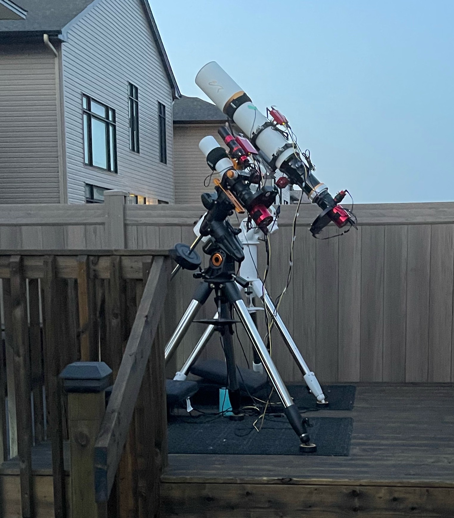 Tonight’s dual telescope setup