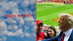 Brutal Coverage Of Trump Visit To Iowa Game Includes ‘Where’s Melania?’ Banner — Middle Fingers Everywhere