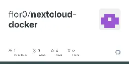 GitHub - flor0/nextcloud-docker: Nextcloud but with docker