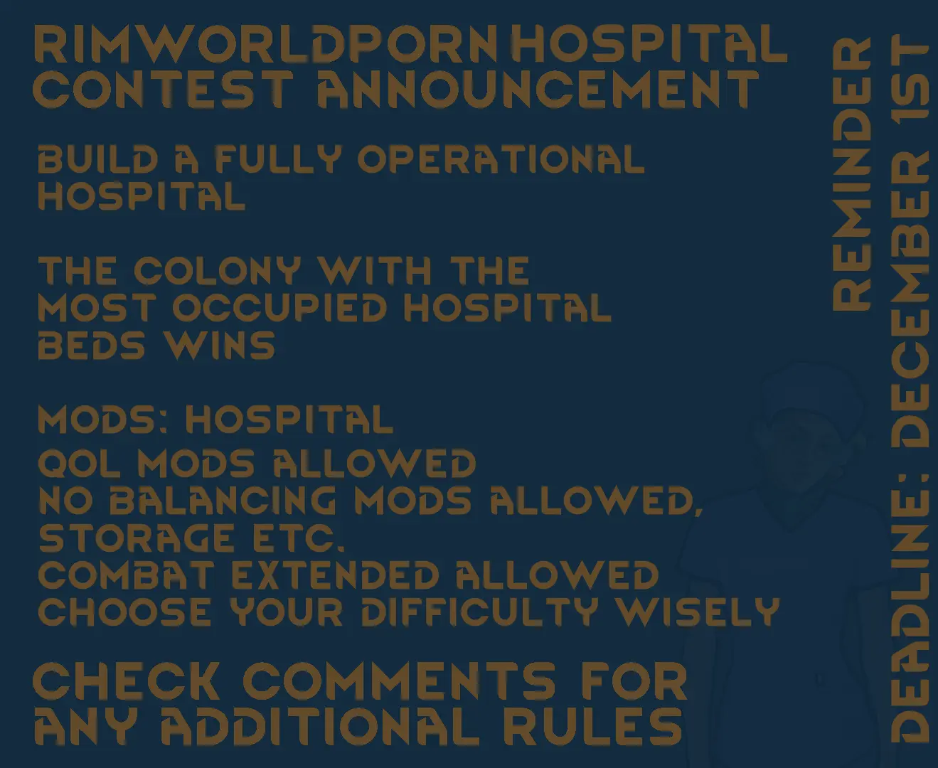 Reminder · Hospital contest · one month left - RimWorldPorn - RimWorld Gallery