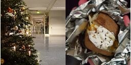 Hospital staff get baked potato as a 'Christmas bonus' from work