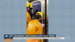 Supervia testa material 'antivandalismo' em janelas e assentos de trens do RJ