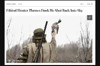 Ethical Hunter Throws Duck He Shot Back Into Sky