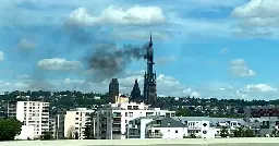 Fire breaks out in spire of Rouen Cathedral in northwest France