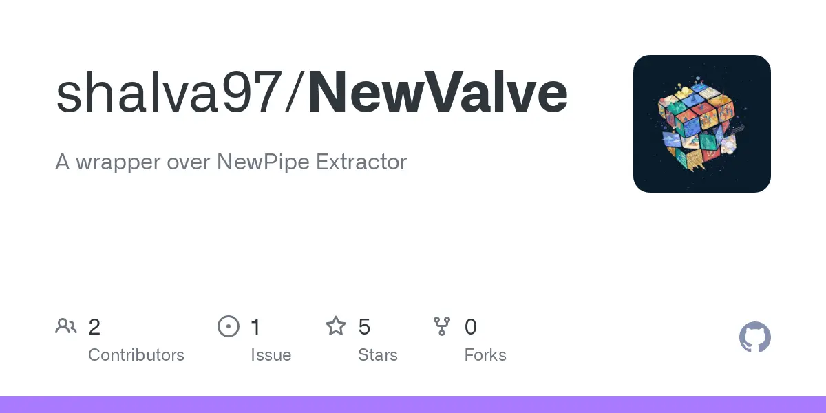 GitHub - shalva97/NewValve: A wrapper over NewPipe Extractor