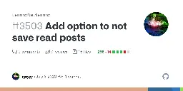 Add option to not save read posts by ajayyy · Pull Request #3503 · LemmyNet/lemmy