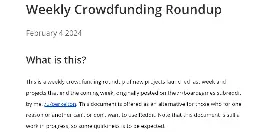 Weekly Crowdfunding Roundup: February 4 2024