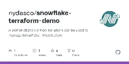 GitHub - nydasco/snowflake-terraform-demo: A demonstration of how Terraform can be used to manage Snowflake infrastructure
