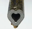 Ornate flintlock gun with heart-shaped muzzle, Germany, ~1765 AD