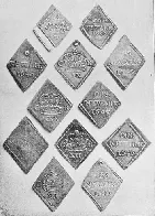 Lozenge-shaped siege money minted in Newark-on-Trent, 1646