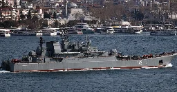 Ukraine strikes Russian naval landing warship in Crimea