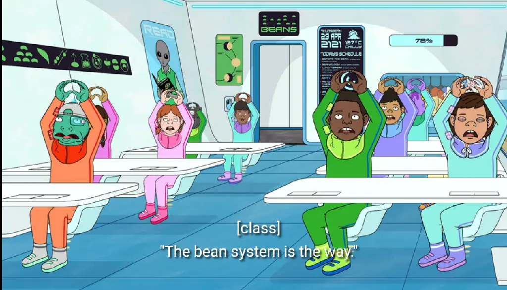 We all universally accepted the bean system. 