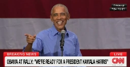 Obama Responds to Heckler Who Claims Trump Wears Diapers: ‘I Almost Said That’