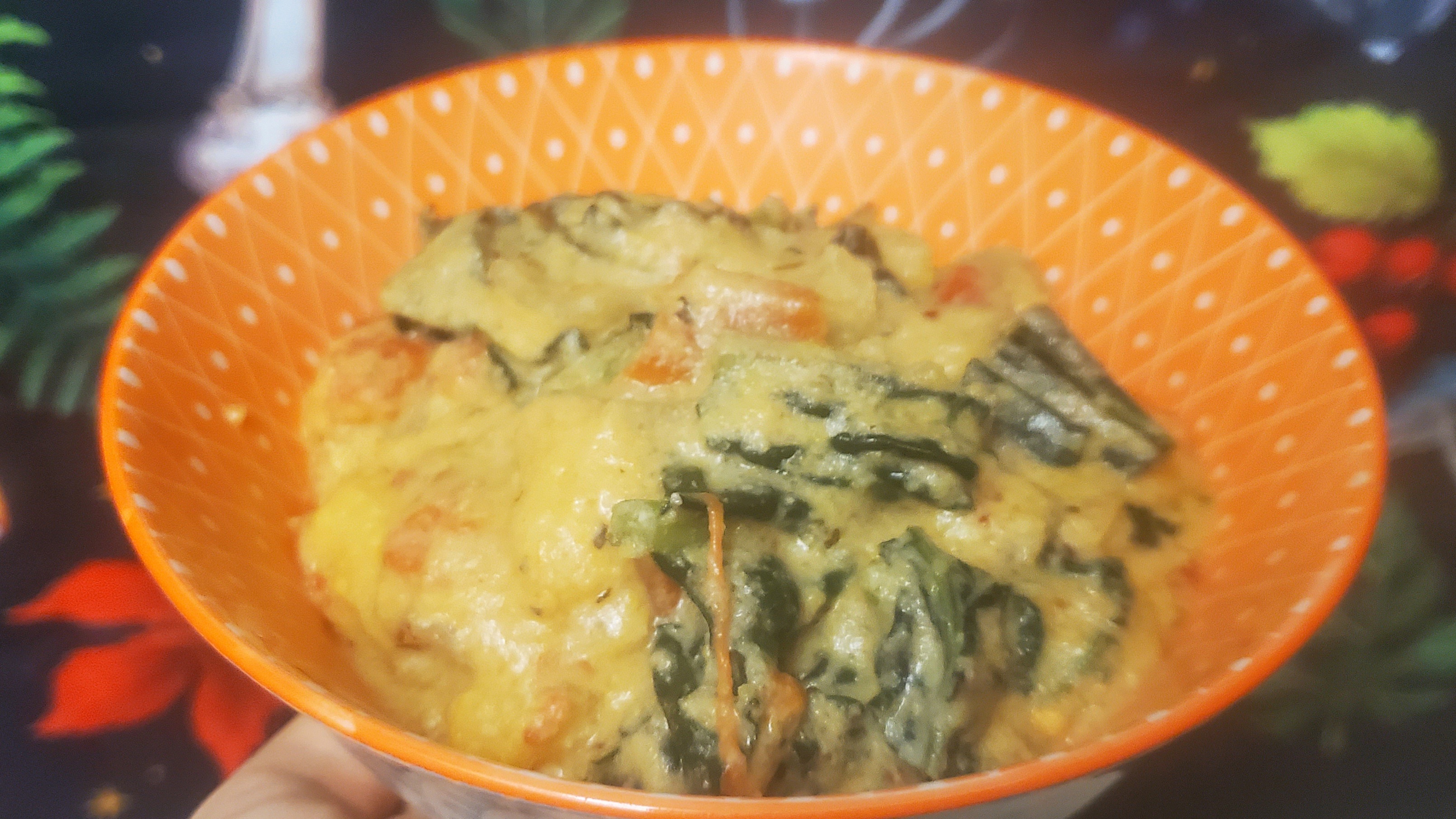 Cheezy veggie polenta