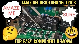 Neat trick for desoldering many-pin components - programming.dev