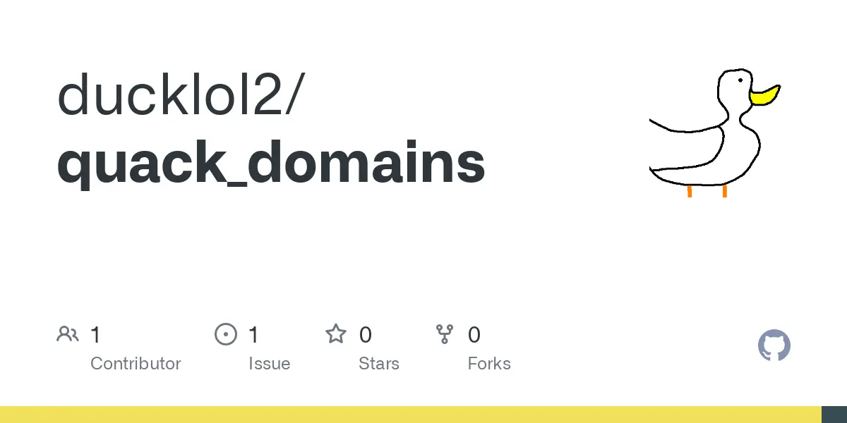 GitHub - ducklol2/quack_domains