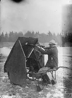 WW1 French Rifleman Behind Mobile Armored Shield