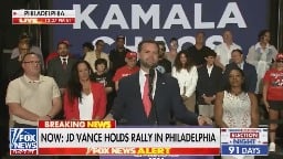 J.D. Vance’s Backdrop Makes It Look Like He’s Campaigning for ‘Kamala’