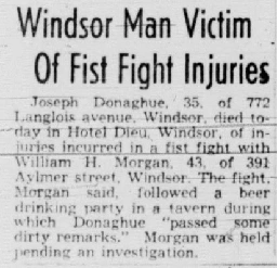 The Old Times: Windsor Man Victim Of Fist Fight Injuries