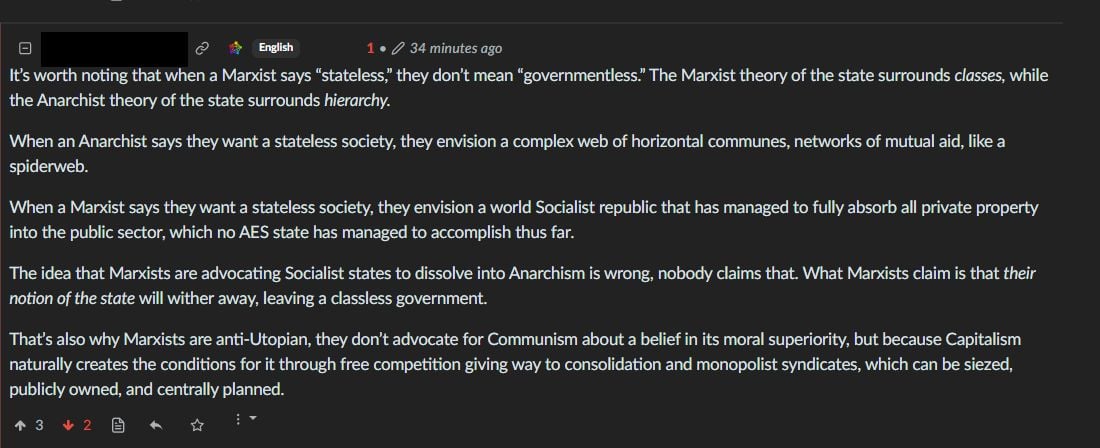 Average ML just straight-up rejecting the end-state of Communism. Imagine a boot stomping on a human face, forever, comrade :)