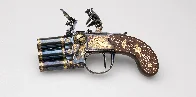 Napoleon Bonaparte's personal gold-inlaid three-barreled pistol, 1803 AD