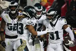 Eagles come from behind and capitalize on Chiefs turnovers, winning 21-17 in a Super Bowl rematch