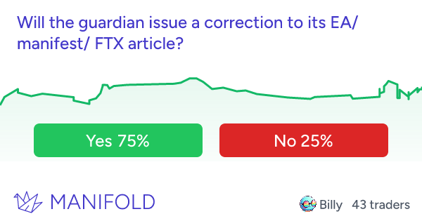 Will the guardian issue a correction to its EA/ manifest/ FTX article?