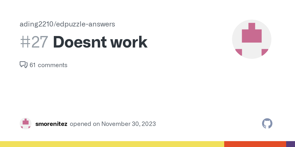 Doesnt work · Issue #27 · ading2210/edpuzzle-answers