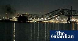 Baltimore bridge collapses into river after being hit by cargo ship