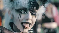 Wave-Gotik-Treffen, costumed people at the Victorian Picnic (2023)