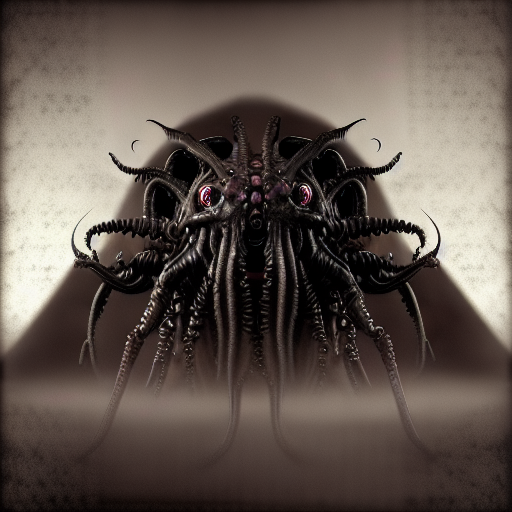 AI generated photo: sepia scheme insectoid monster