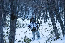 U.S. Marines execute a reconnaissance patrol during Artillery Relocation Training Program 23.4 at Yausubetsu Maneuver Area, Hokkaido, Japan, Feb. 27, 2024 [1000x667]