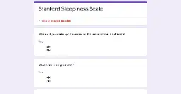 Stanford Sleepiness Scale