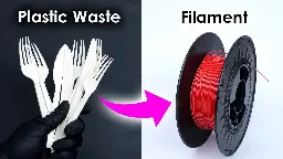 I Made 3D Printing Filament from Plastic Cutlery