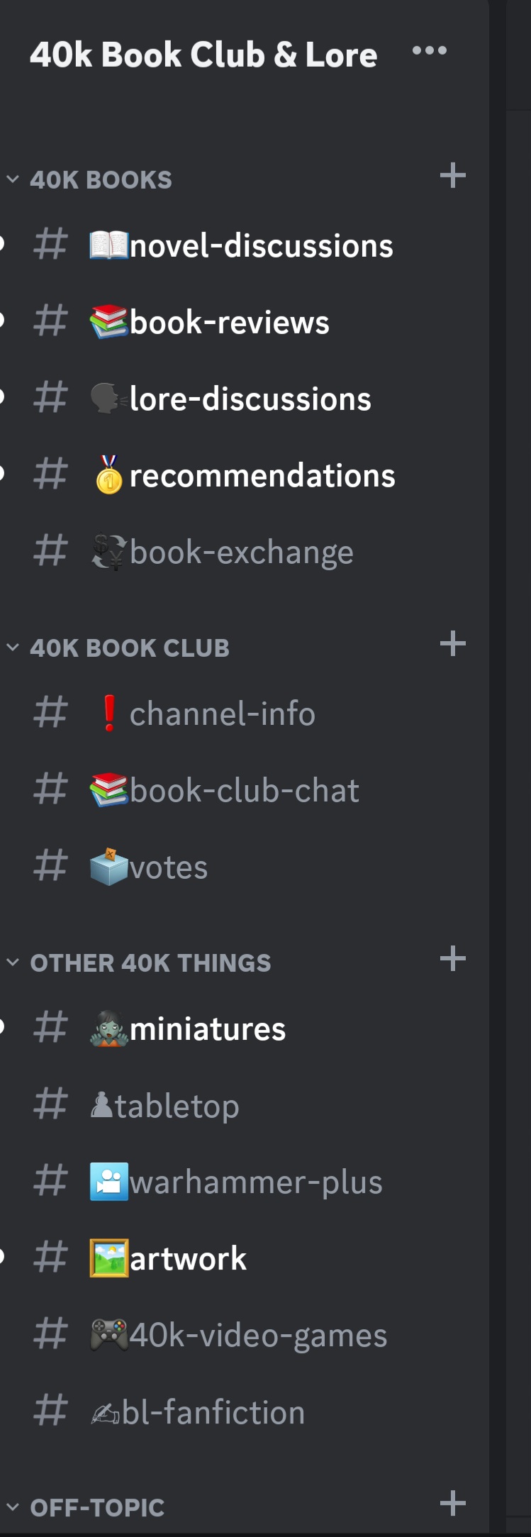 Come join the official 40k Book Club and Lore server on Discord! Link below [group reading, lore discussiom, minis, painting and more] See you soon!