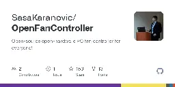 GitHub - SasaKaranovic/OpenFanController: Open-source open-hardware PC fan controller for everyone!