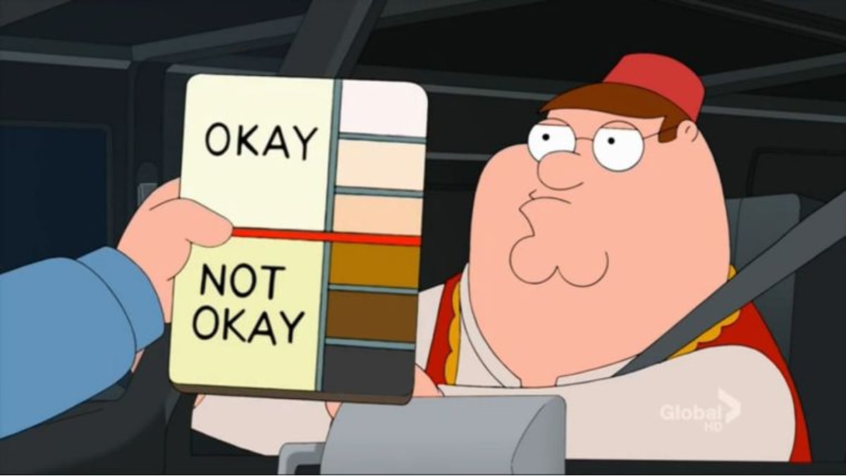 Family Guy Skin Colour chart